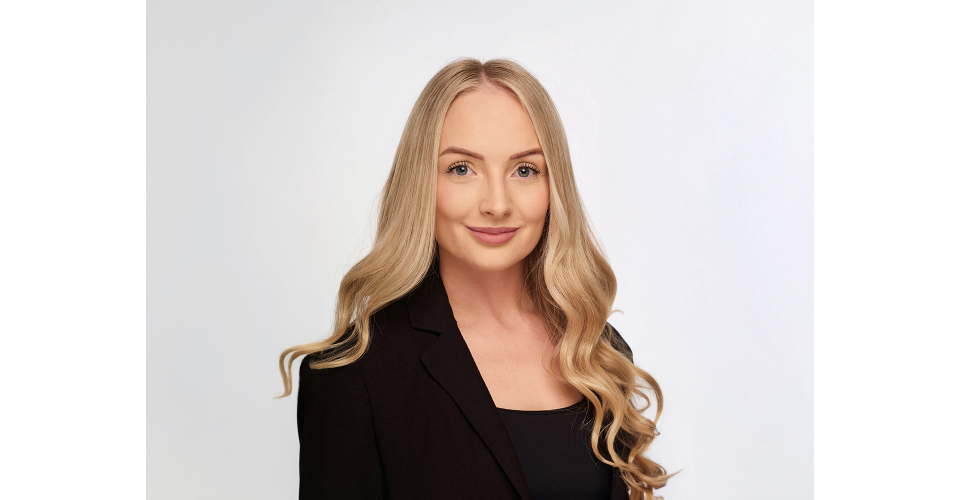 Businesswoman posing for a corporate head shot for a photo shoot