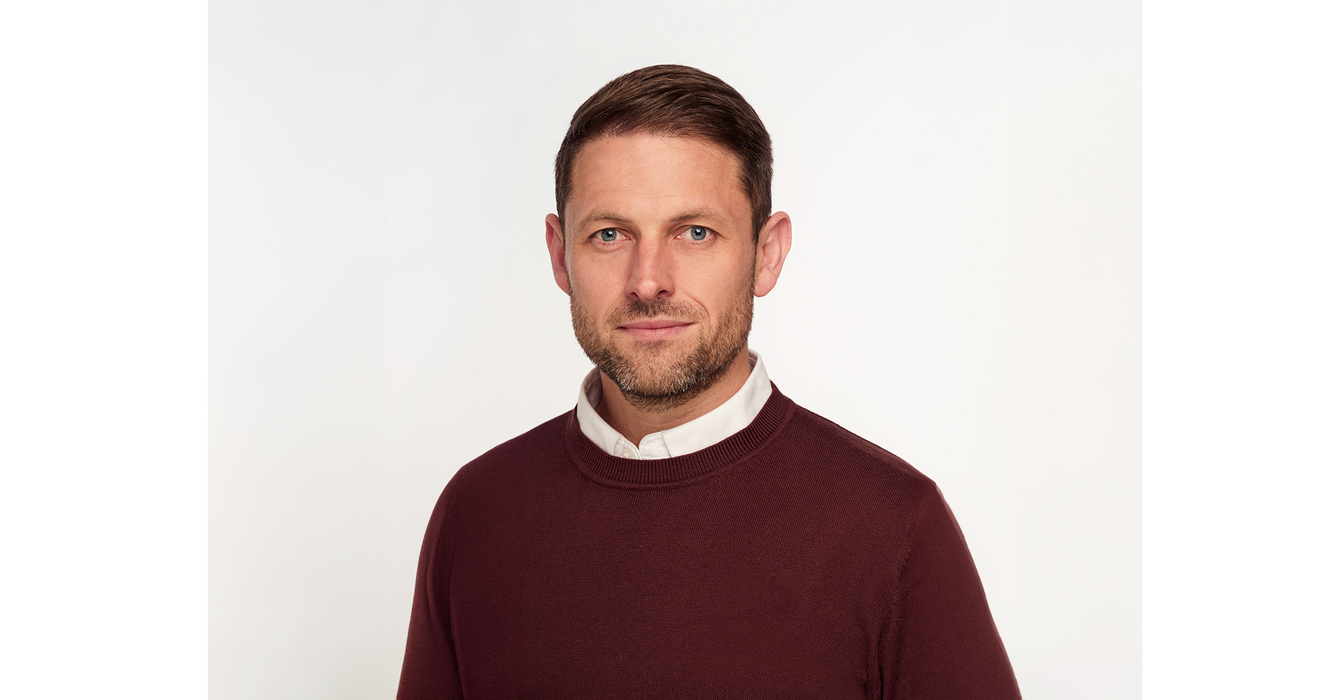 Businessman posing for a corporate head shot for a photo shoot